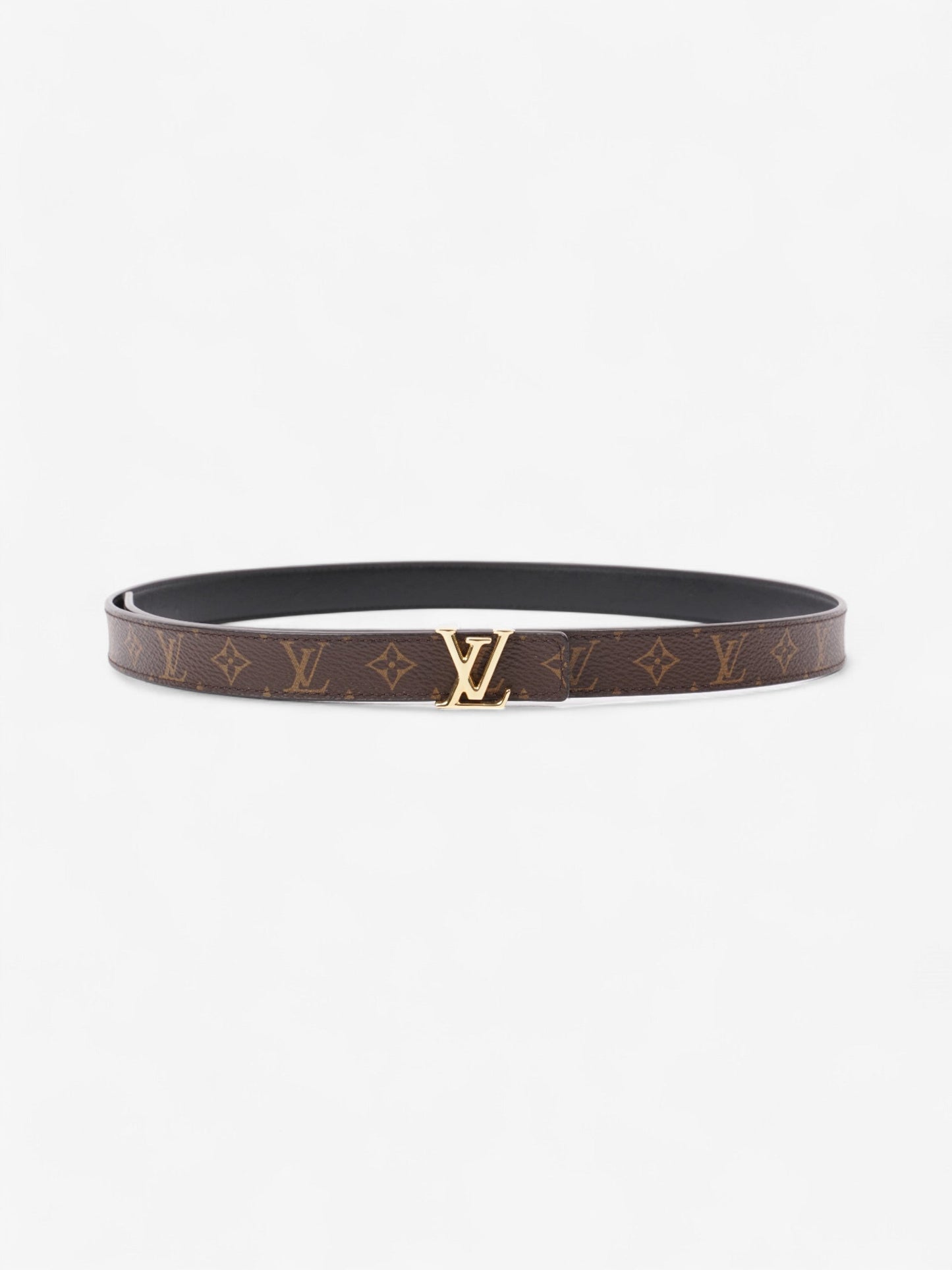 Louis Vuitton LV Initiales Reversible Belt Monogram / Black / Gold Canvas 85cm / 34"