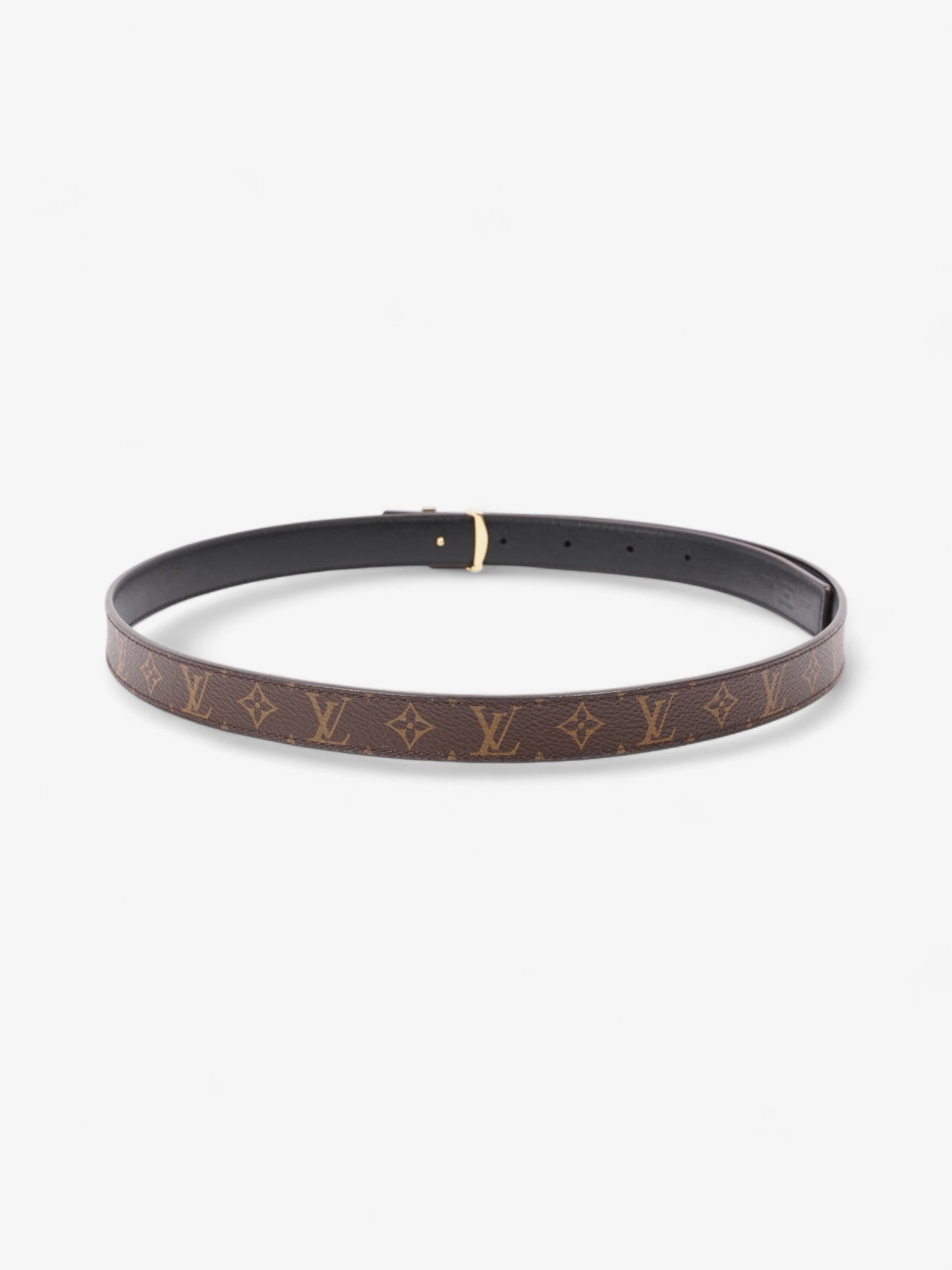 Louis Vuitton LV Initiales Reversible Belt Monogram / Black / Gold Canvas 85cm / 34"