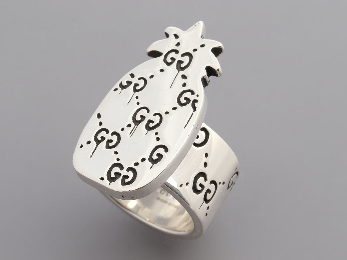 Gucci Sterling Silver Pineapple Ring