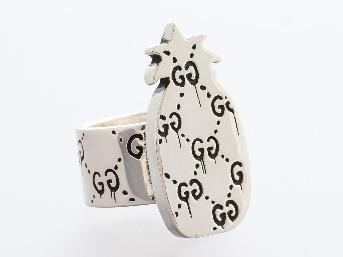 Gucci Sterling Silver Pineapple Ring