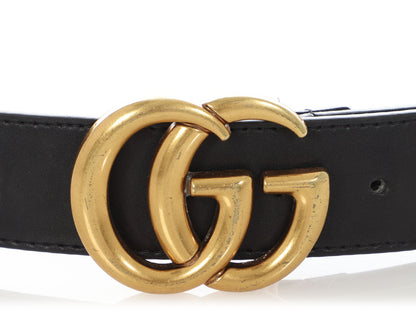 Gucci Black GG Marmont Belt