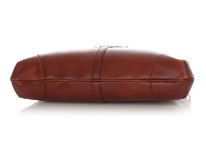 Gucci Chestnut Interlocking G Logo Reins Shoulder Bag