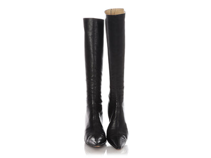 Gucci Tall Black Leather Boots