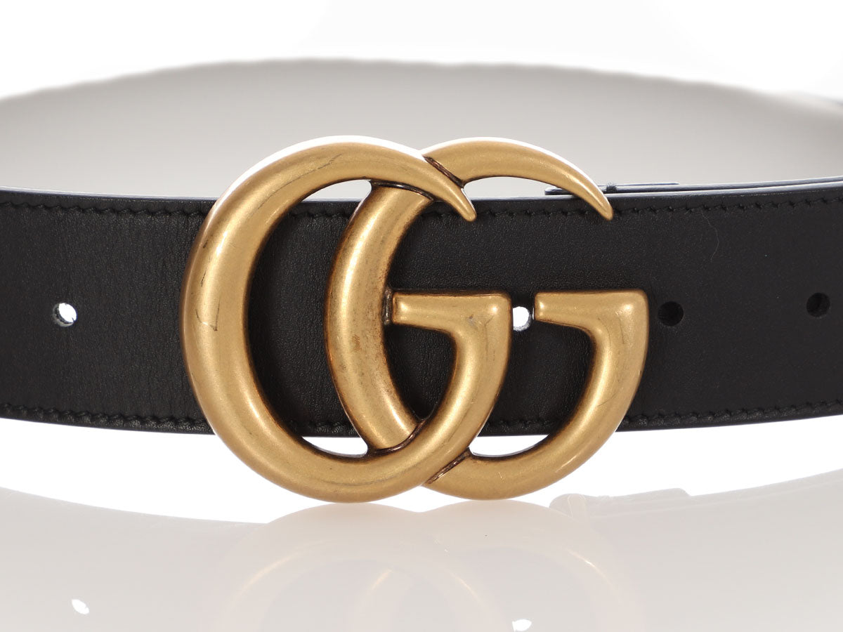 Gucci Black GG Marmont Belt