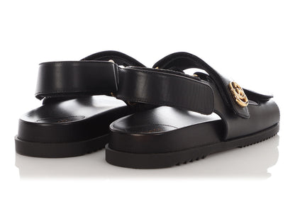Gucci Black Moritz Velcro Sandals
