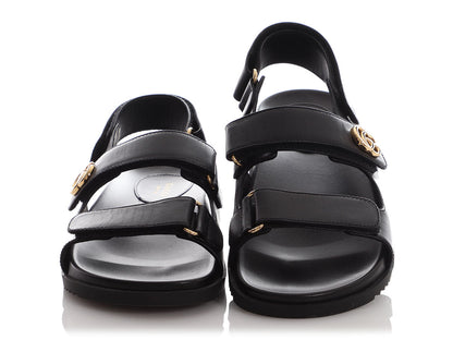 Gucci Black Moritz Velcro Sandals