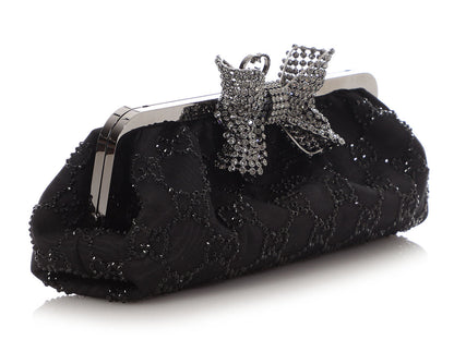Gucci Black Crystal Broad Clutch