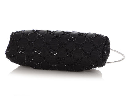 Gucci Black Crystal Broad Clutch