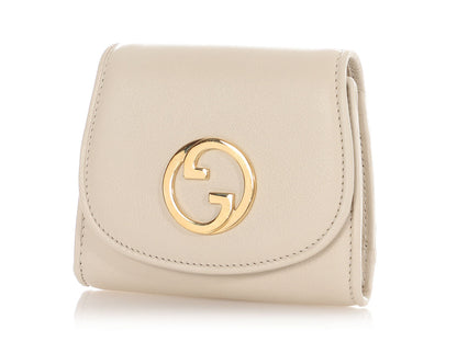 Gucci Medium White Blondie Chain Wallet