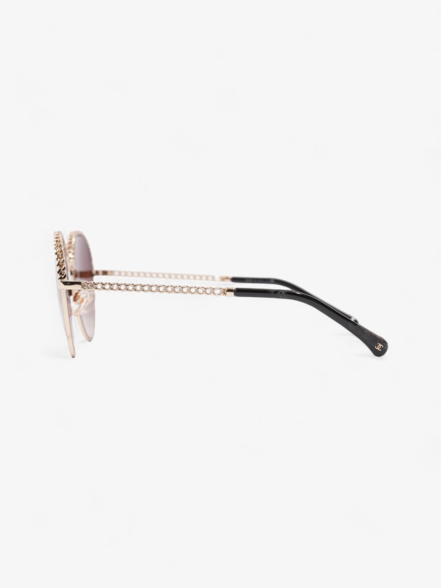 Chanel Pantos Sunglasses Gold / Brown / Black Base Metal 135mm