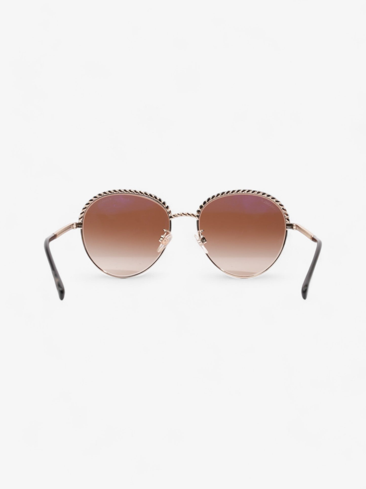 Chanel Pantos Sunglasses Gold / Brown / Black Base Metal 135mm