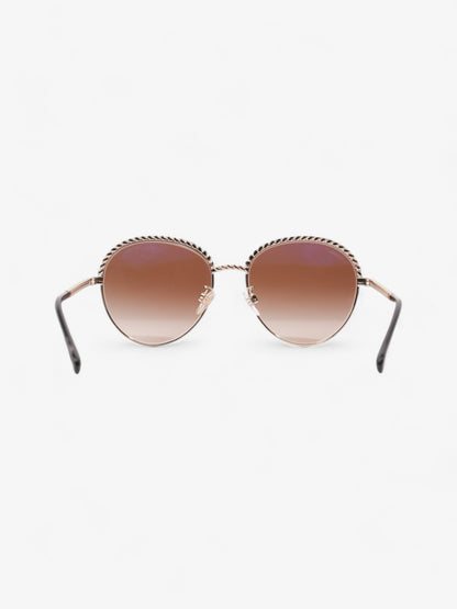 Chanel Pantos Sunglasses Gold / Brown / Black Base Metal 135mm