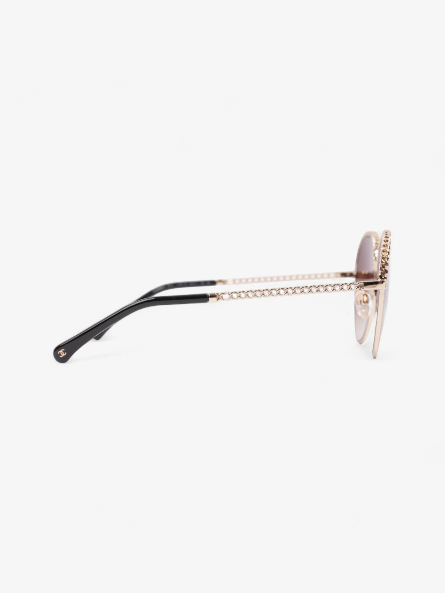 Chanel Pantos Sunglasses Gold / Brown / Black Base Metal 135mm