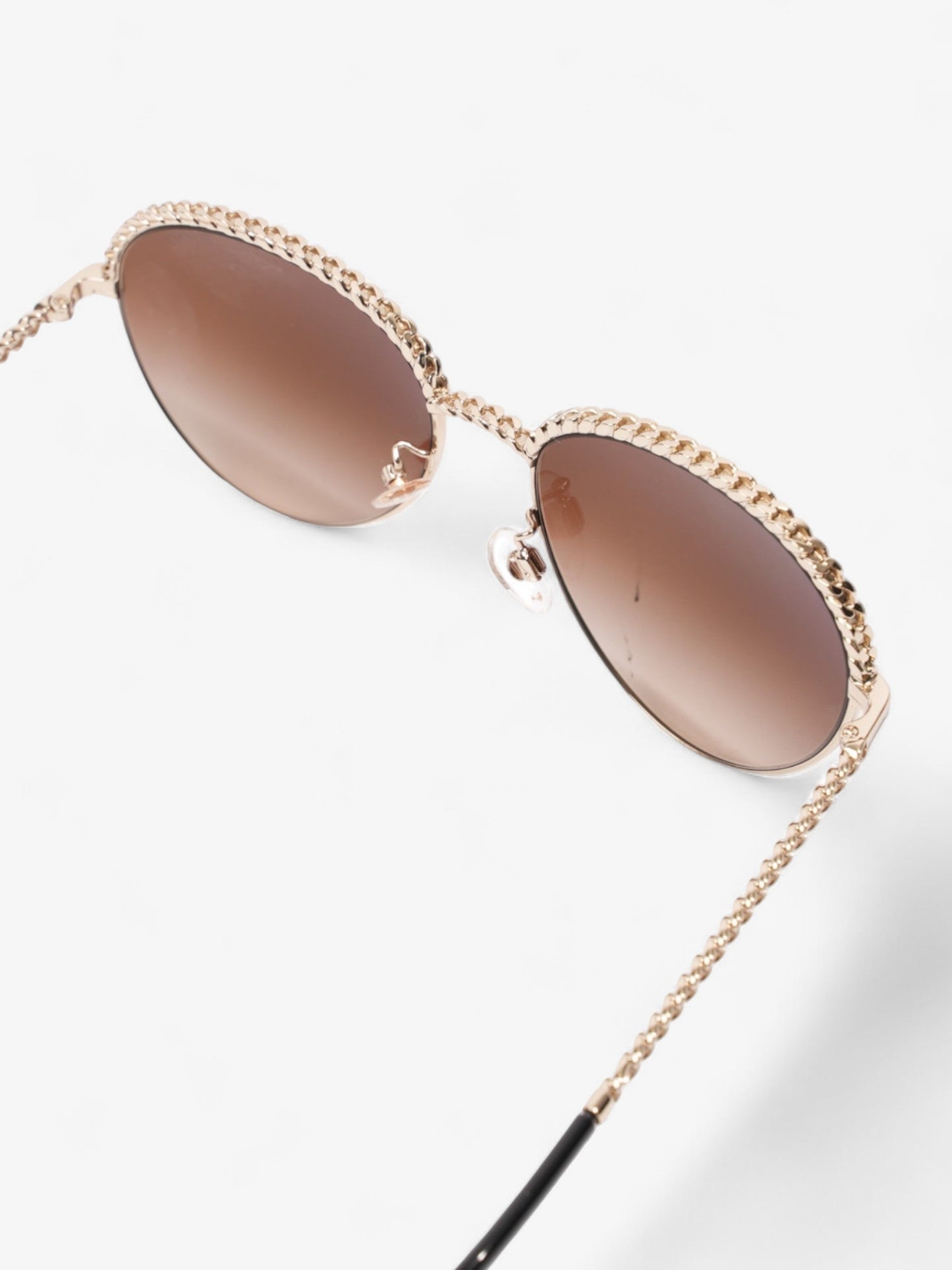 Chanel Pantos Sunglasses Gold / Brown / Black Base Metal 135mm
