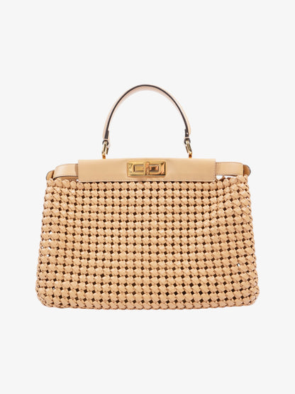 Fendi Peekaboo Tan Leather Medium
