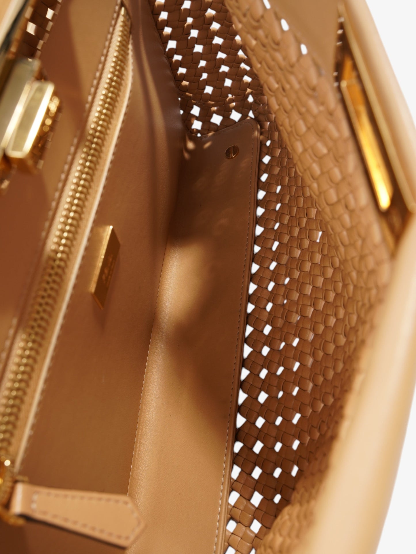 Fendi Peekaboo Tan Leather Medium