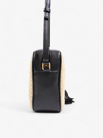 Saint Laurent Lou Camera Natural / Black Raffia