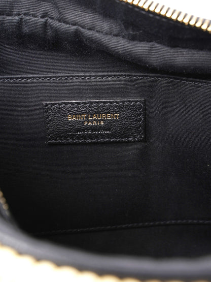 Saint Laurent Lou Camera Natural / Black Raffia