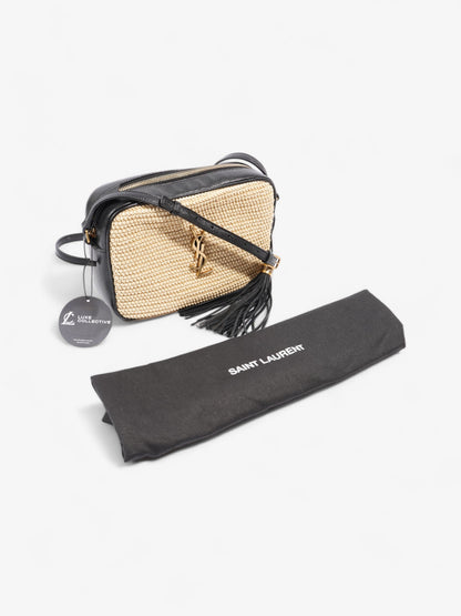 Saint Laurent Lou Camera Natural / Black Raffia