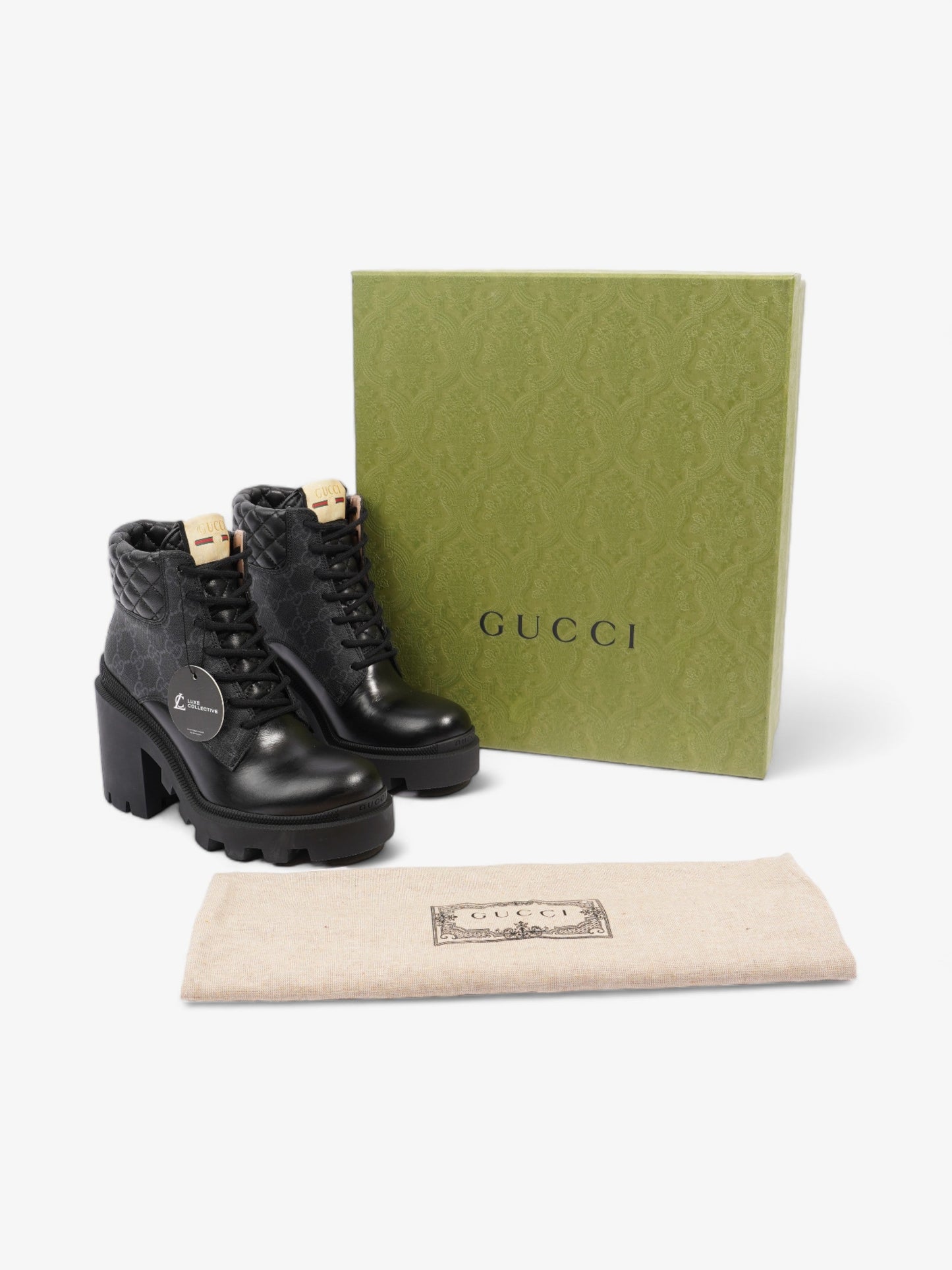 Gucci GG Bootie 55mm Black Leather EU 36.5 UK 3.5
