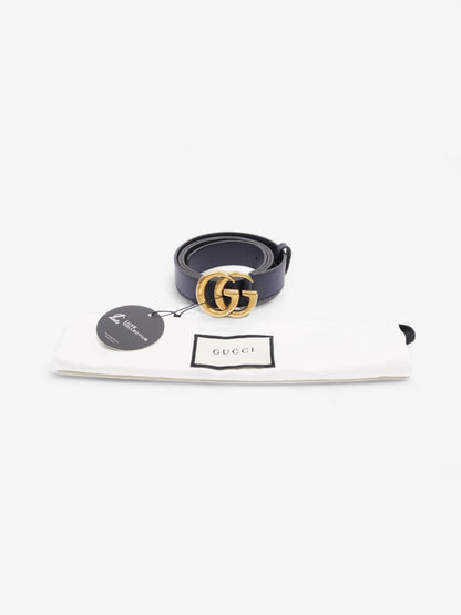 Gucci GG Marmont Belt Navy Leather 100cm 40"