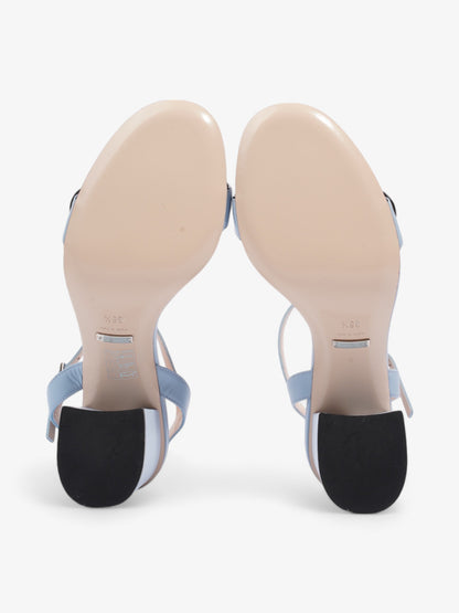 Gucci GG Marmont Sandals 70 Light blue Leather EU 38.5 UK 5.5