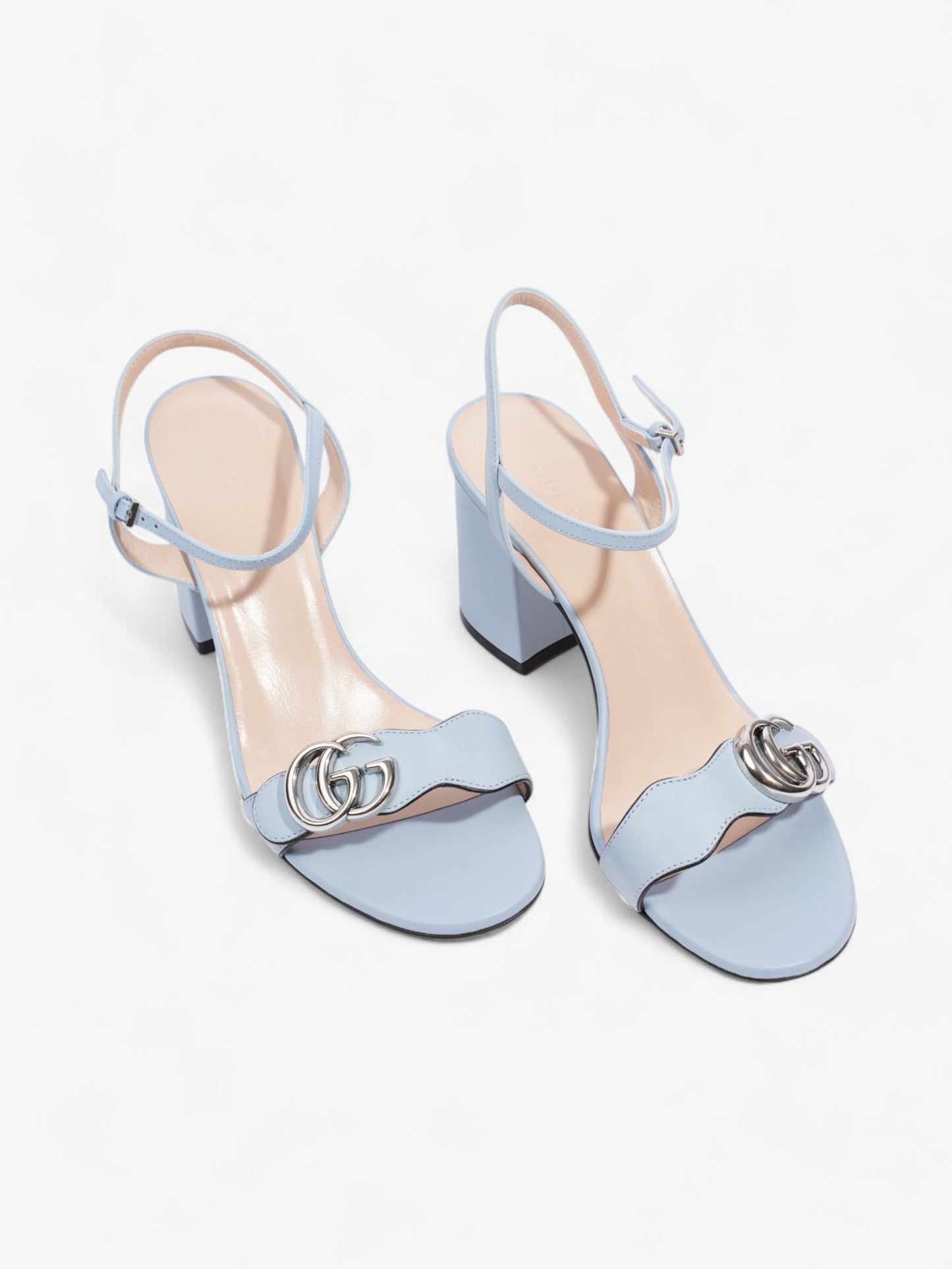 Gucci GG Marmont Sandals 70 Light blue Leather EU 38.5 UK 5.5