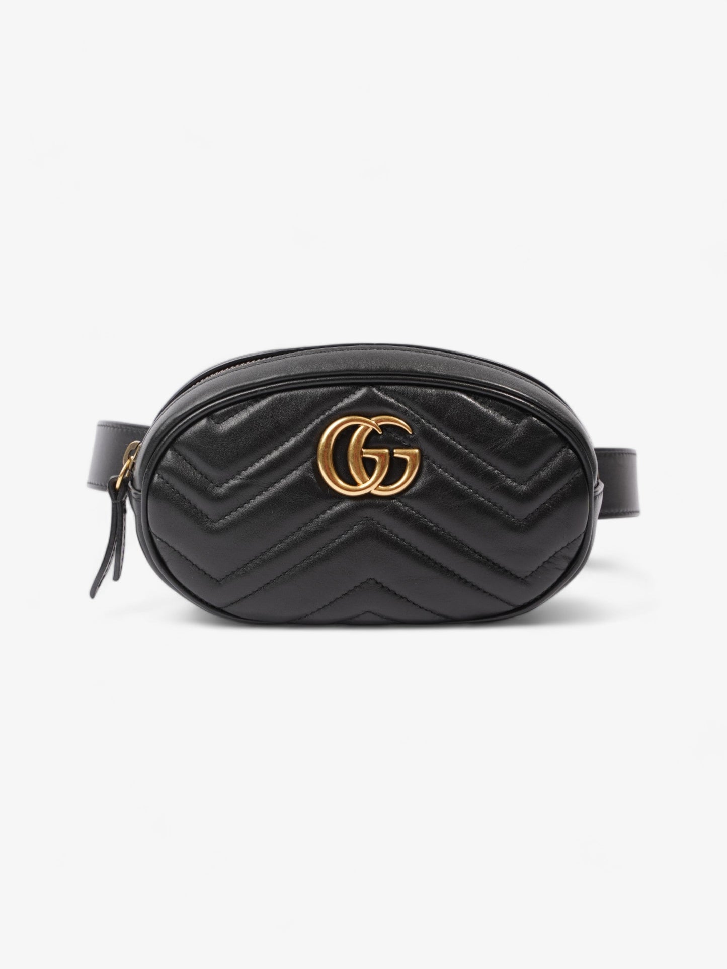Gucci GG Marmont Belt Bag Black Matelasse Leather 85cm / 34"