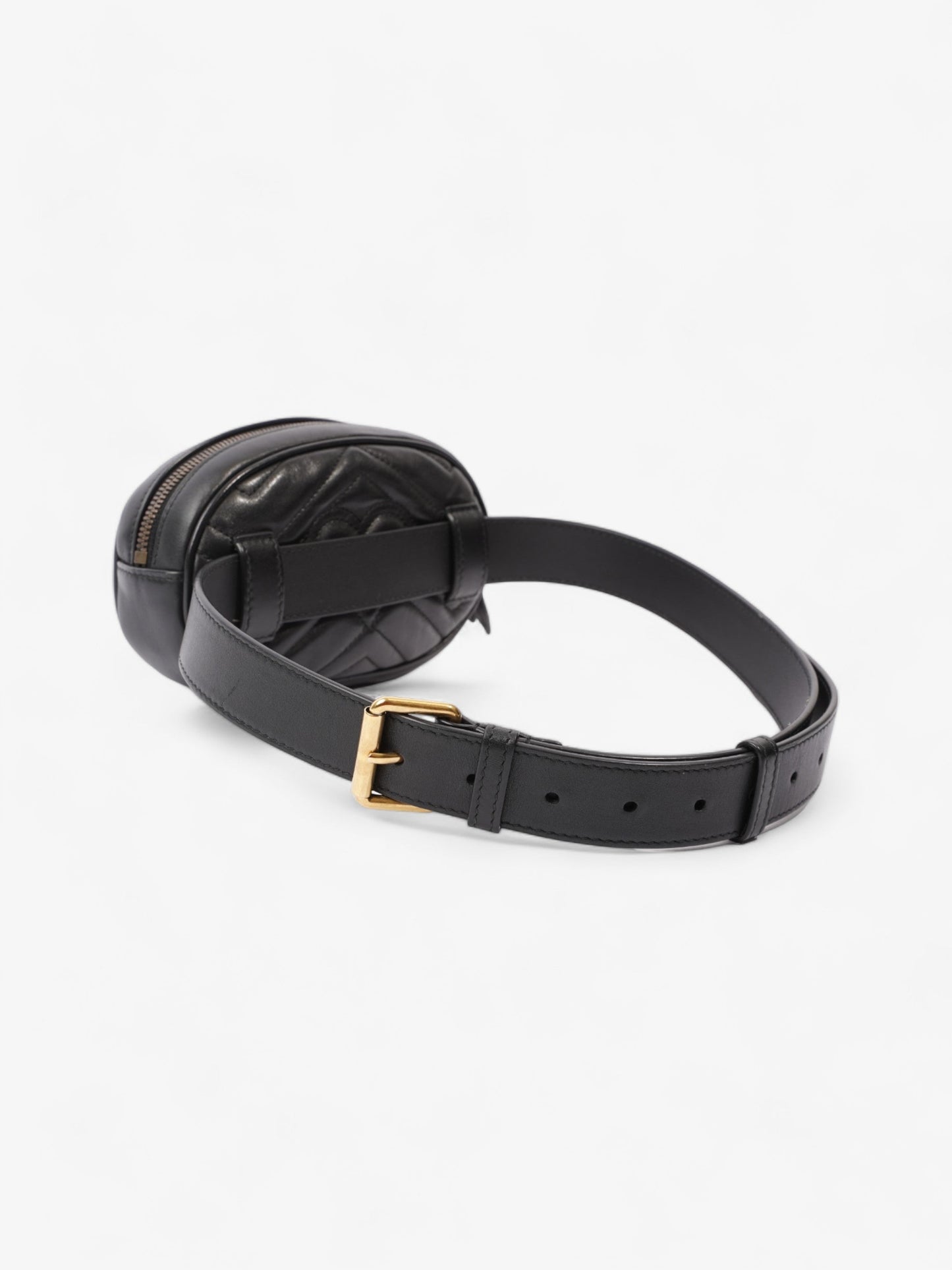Gucci GG Marmont Belt Bag Black Matelasse Leather 85cm / 34"