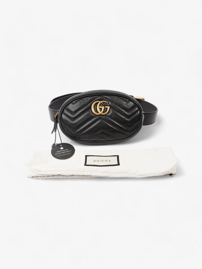 Gucci GG Marmont Belt Bag Black Matelasse Leather 85cm / 34"