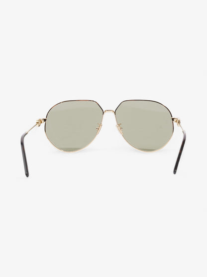 Christian Dior CD Link Sunglasses Gold Acetate 145mm