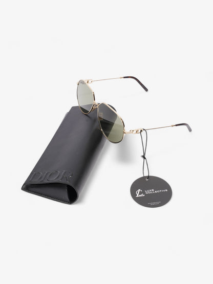 Christian Dior CD Link Sunglasses Gold Acetate 145mm