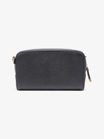 Christian Dior Caro Double Pouch Bag Black Calfskin Leather