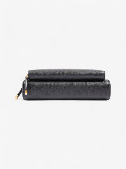 Christian Dior Caro Double Pouch Bag Black Calfskin Leather