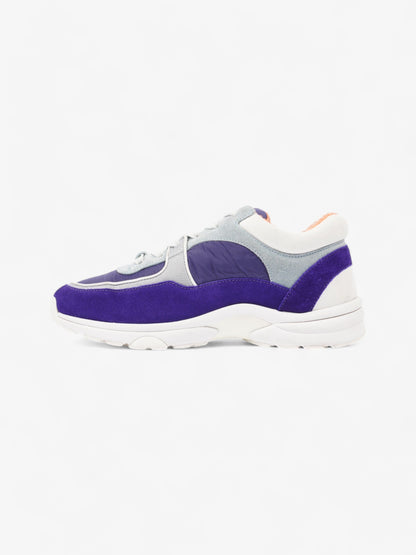 Chanel CC Logo Sneakers Blue / Navy / White Suede EU 37 UK 4