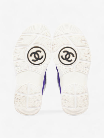 Chanel CC Logo Sneakers Blue / Navy / White Suede EU 37 UK 4