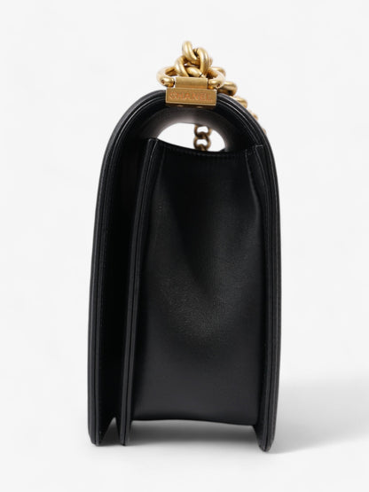 Chanel Boy Bag Black Lambskin Leather New Medium