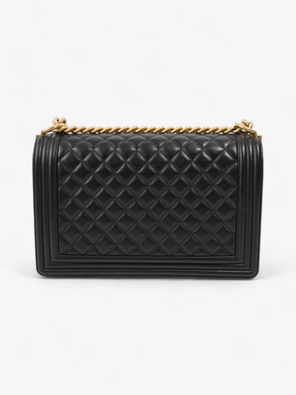 Chanel Boy Bag Black Lambskin Leather New Medium