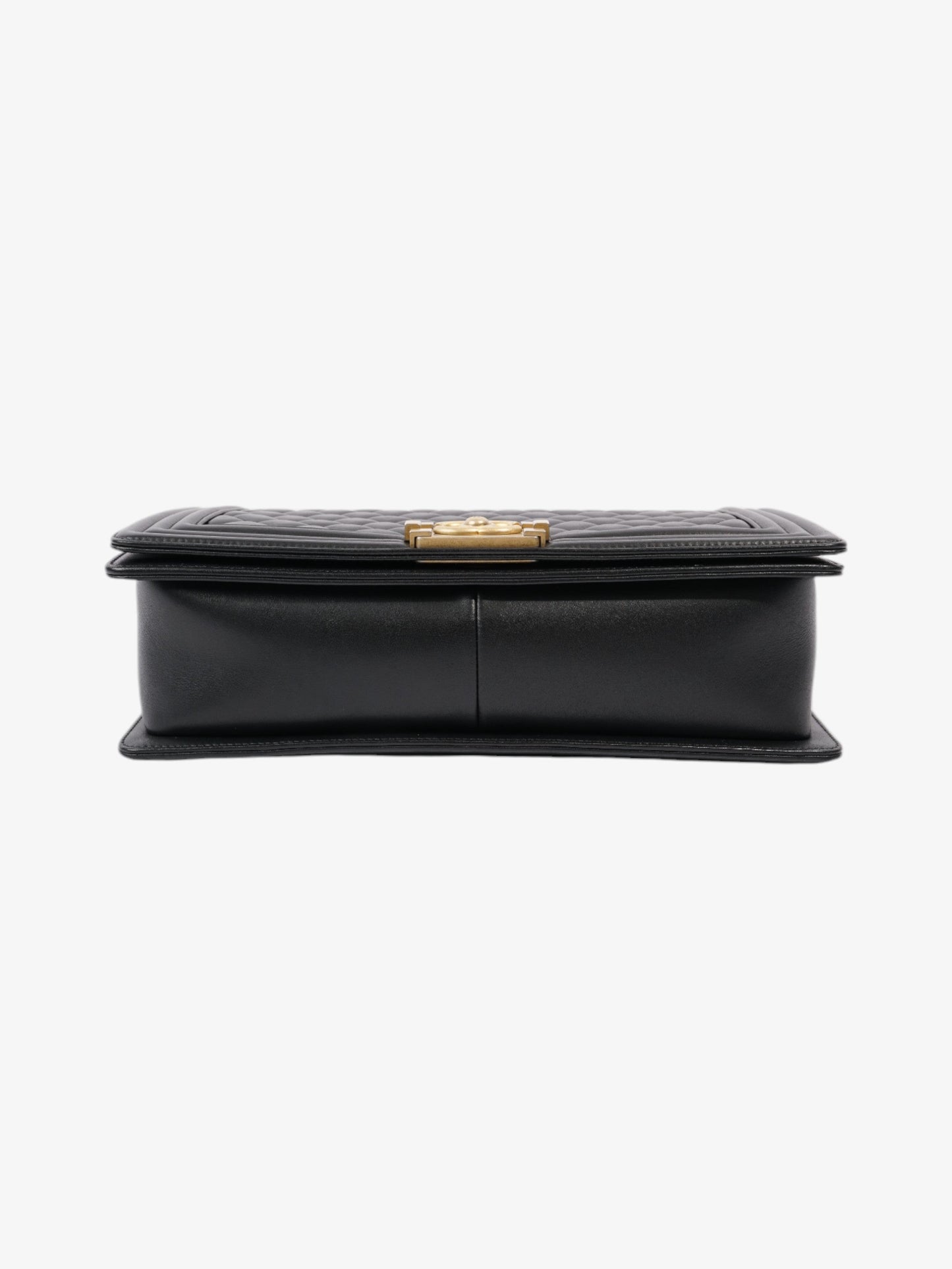 Chanel Boy Bag Black Lambskin Leather New Medium
