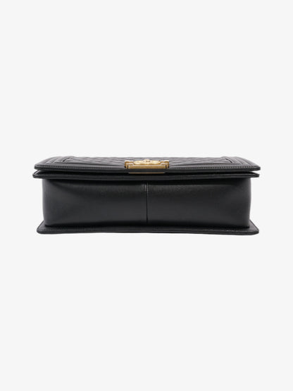 Chanel Boy Bag Black Lambskin Leather New Medium