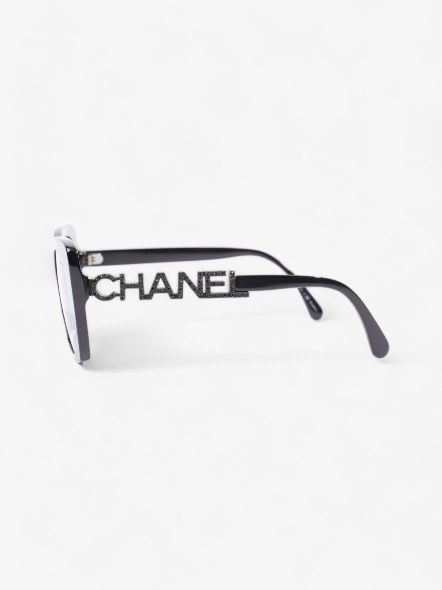 Chanel Square Sunglasses Black Acetate 140mm