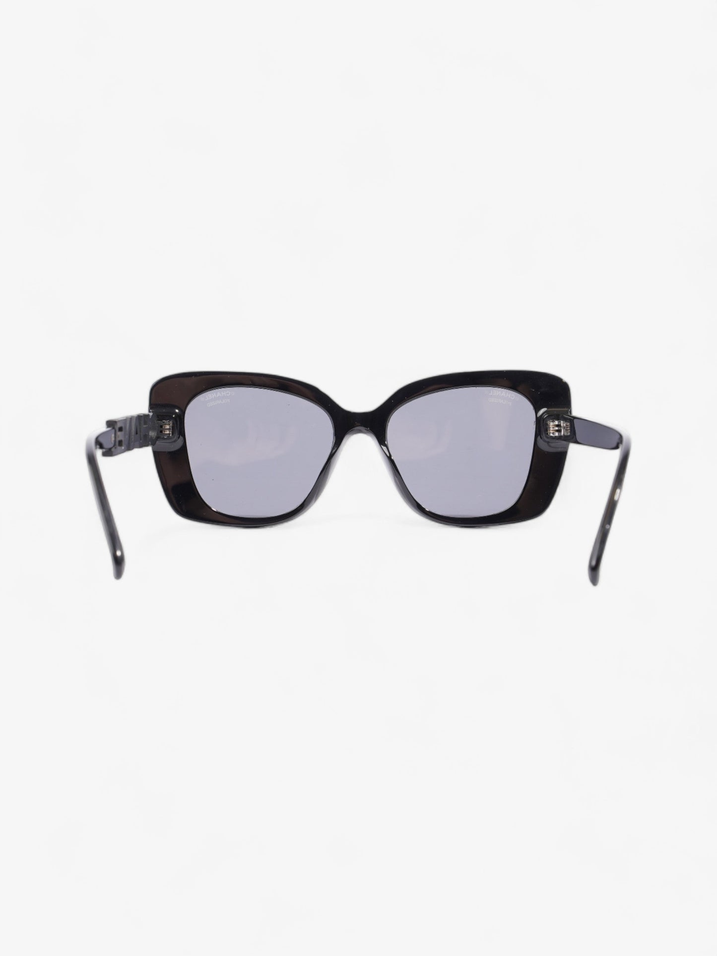 Chanel Square Sunglasses Black Acetate 140mm