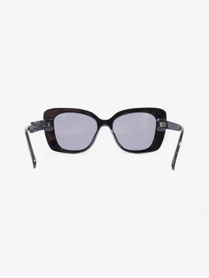 Chanel Square Sunglasses Black Acetate 140mm