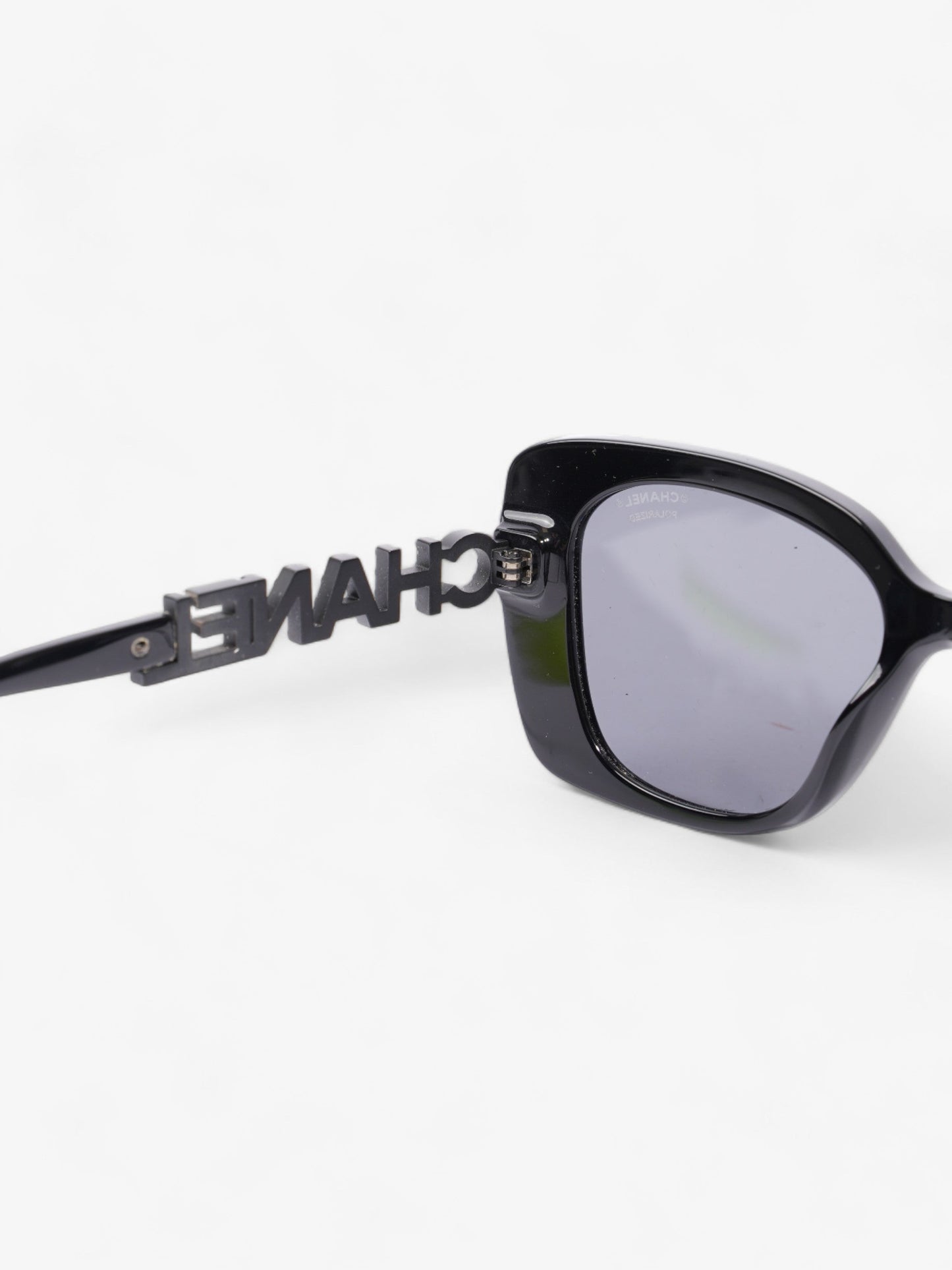 Chanel Square Sunglasses Black Acetate 140mm