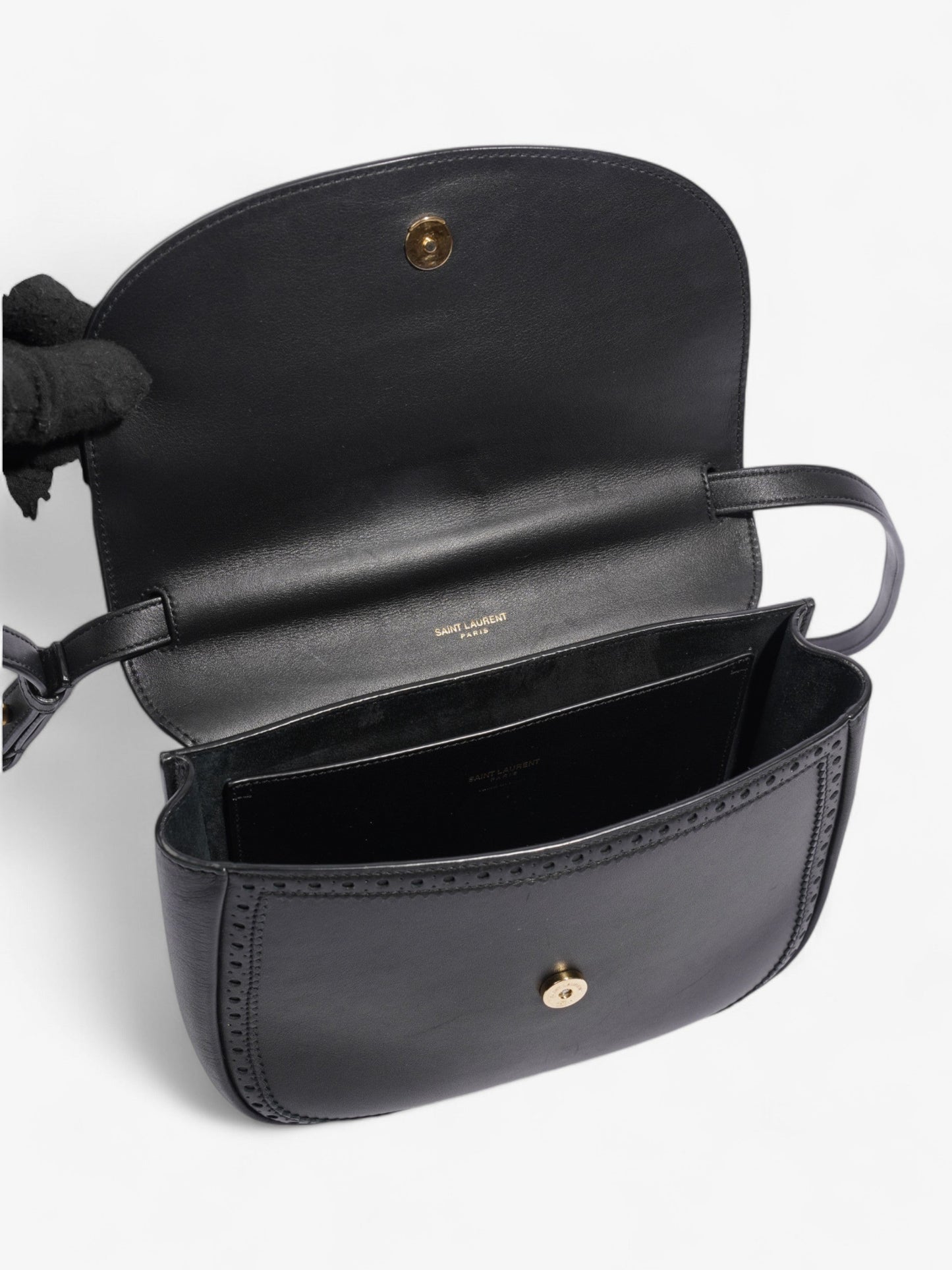 Saint Laurent Kaia Black Calfskin Leather Medium