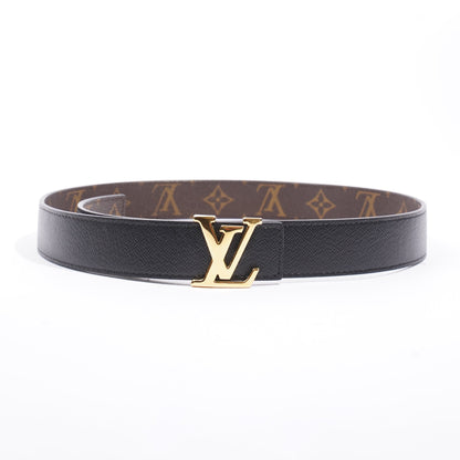 Louis Vuitton LV Initials Reversible Belt Monogram / Black Coated Canvas 80cm 32"