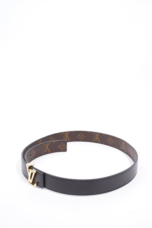Louis Vuitton LV Initials Reversible Belt Monogram / Black Coated Canvas 80cm 32"