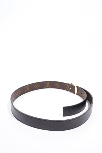 Louis Vuitton LV Initials Reversible Belt Monogram / Black Coated Canvas 80cm 32"