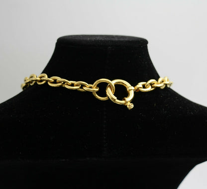 Chanel Vintage 94A Grapevine Gold Plated Medal Long Necklace
