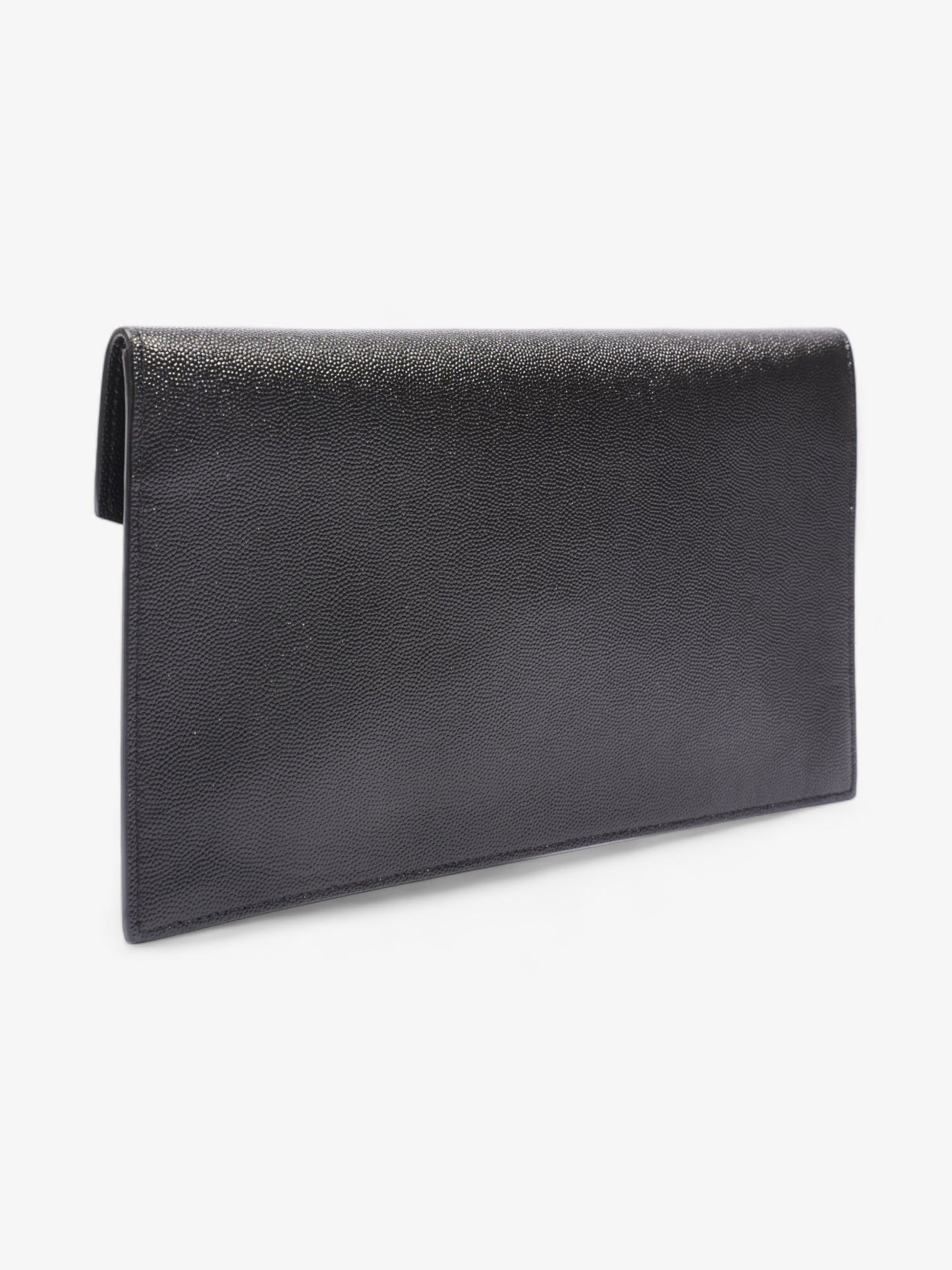 Saint Laurent Uptown Clutch Black Grained Leather